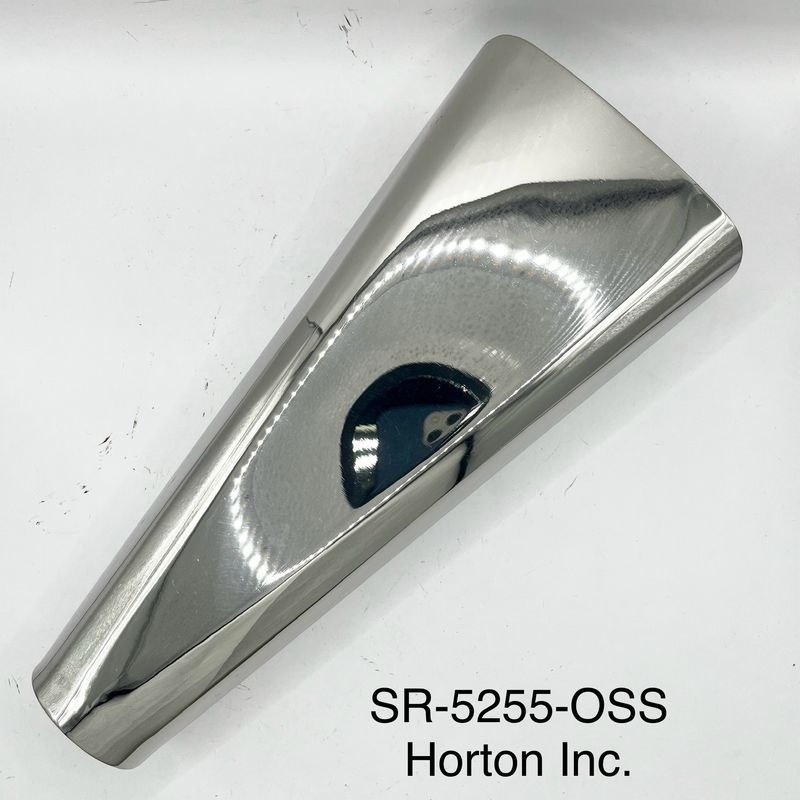 Exhaust Tip; Oval; 2" inlet; 5"x3" Oval Outlet