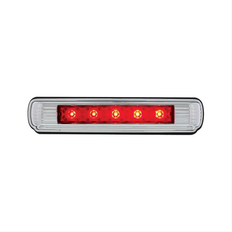 Chrome License Plate Light with Red LED 3rd Brake Light – Red LED/Red Lens