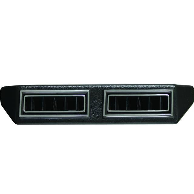 Double Under-Dash Louver Assembly – Single 2.5&quot; Inlet, Black with Chrome Accents