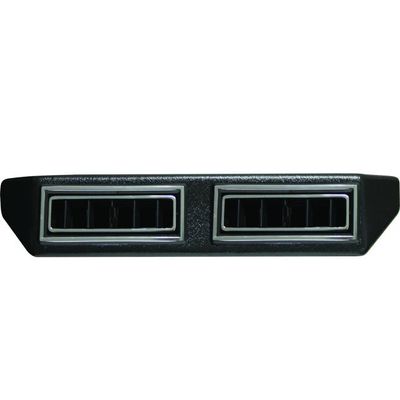 Double Under-Dash Louver Assembly – Single 2.5" Inlet, Black with Chrome Accents