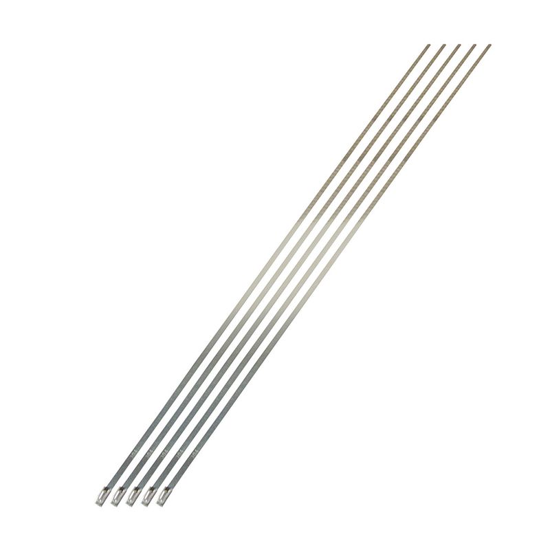 Stainless-Steel Locking Ties – 14", 5-Pack