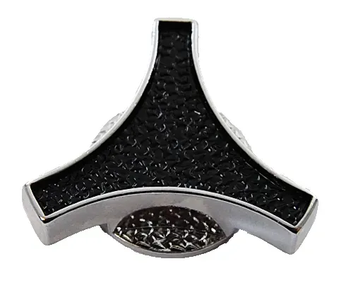 Large Deluxe A/C Wing Nut – 5/16-18 Thread – Black/Chrome