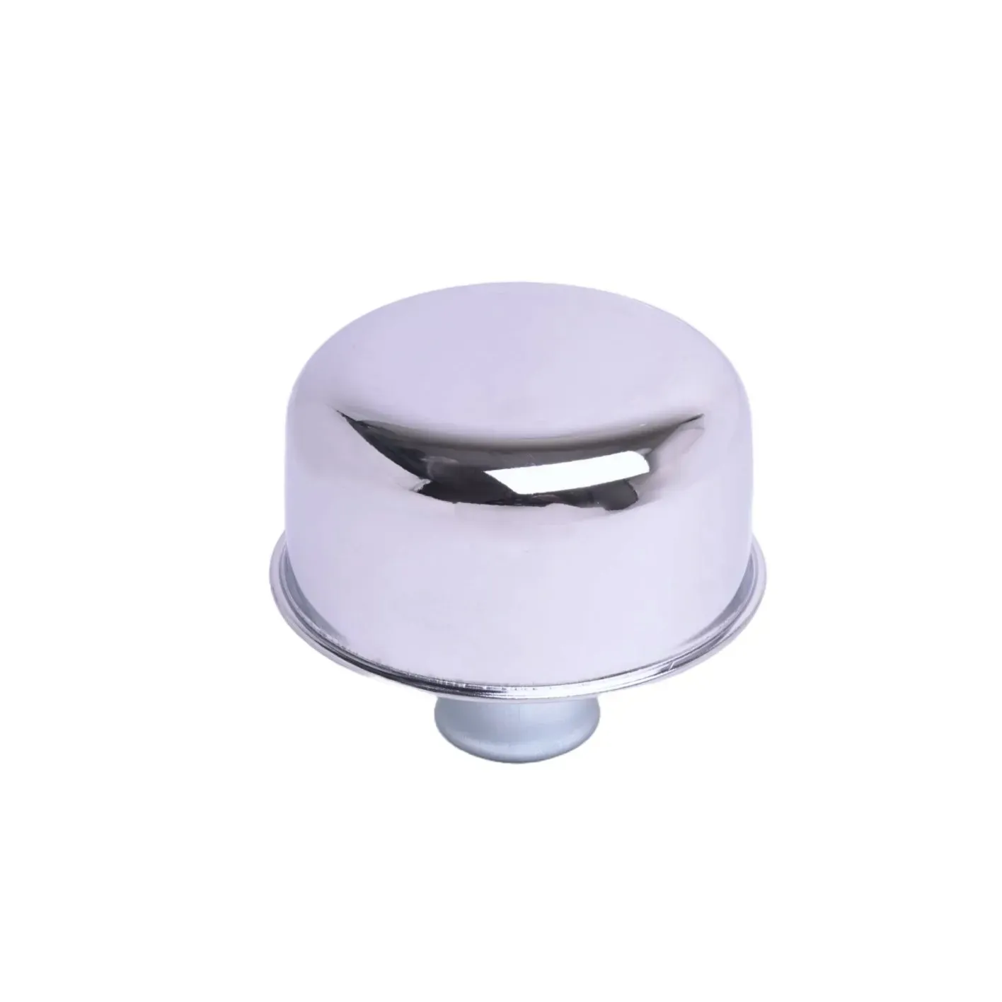 Chrome Steel Push-In Breather Cap – 1 Inch Neck