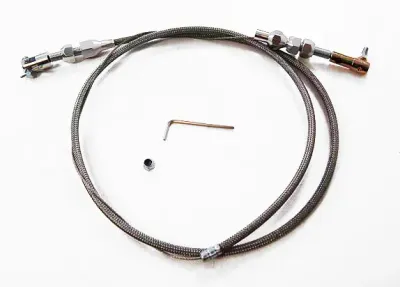 36" Universal Throttle Cable – Steel Braided Housing