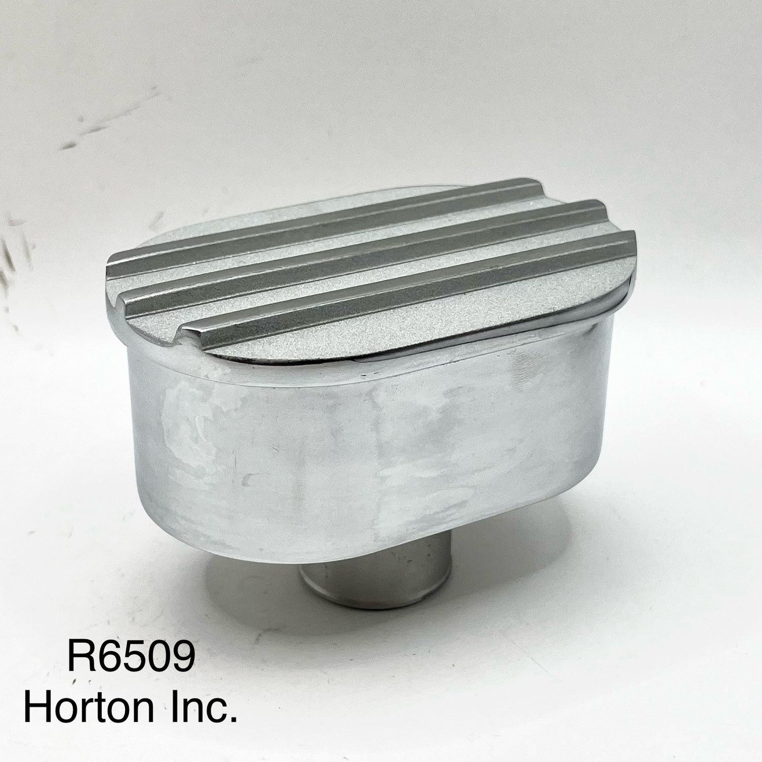 Finned Billet Aluminum Oval Push-In Breather – Satin