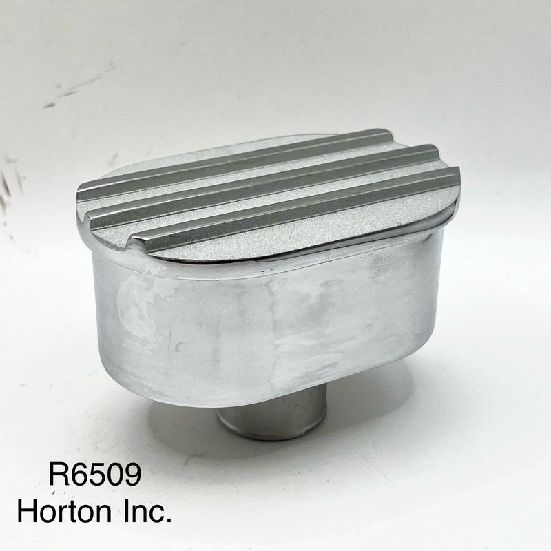 Finned Billet Aluminum Oval Push-In Breather – Satin