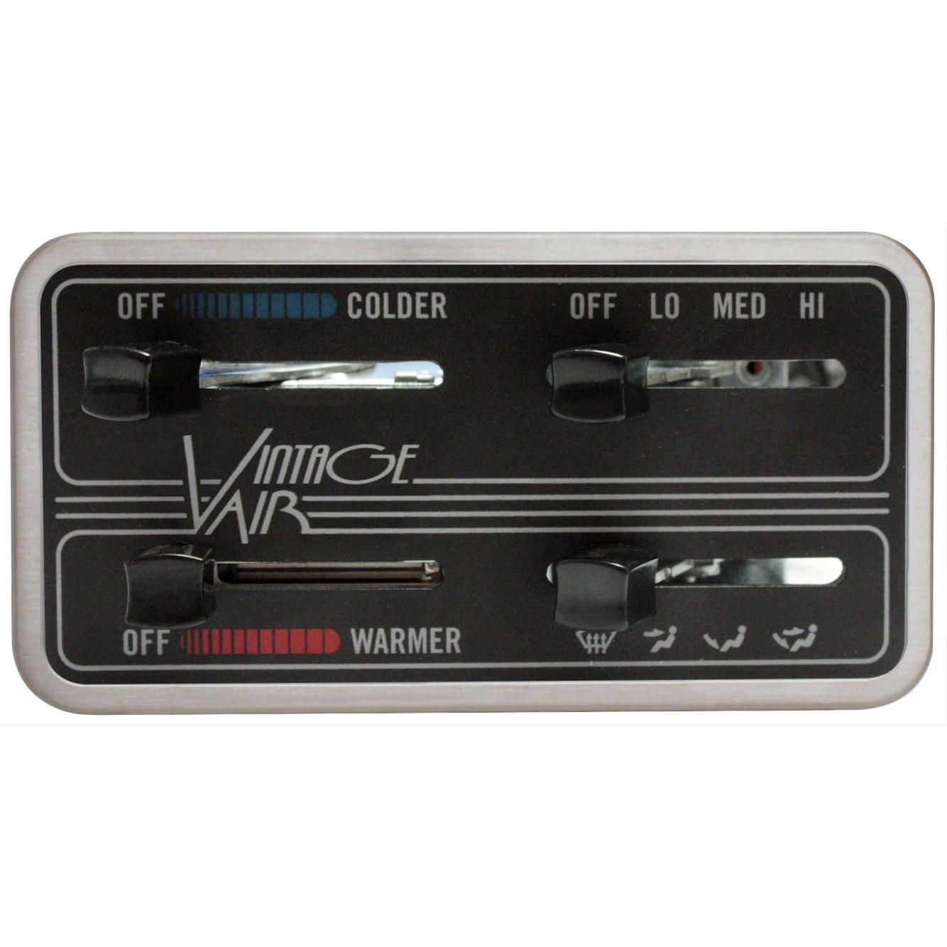 Vintage Air Gen-II Base Model 4-Lever Controls – Black Aluminum