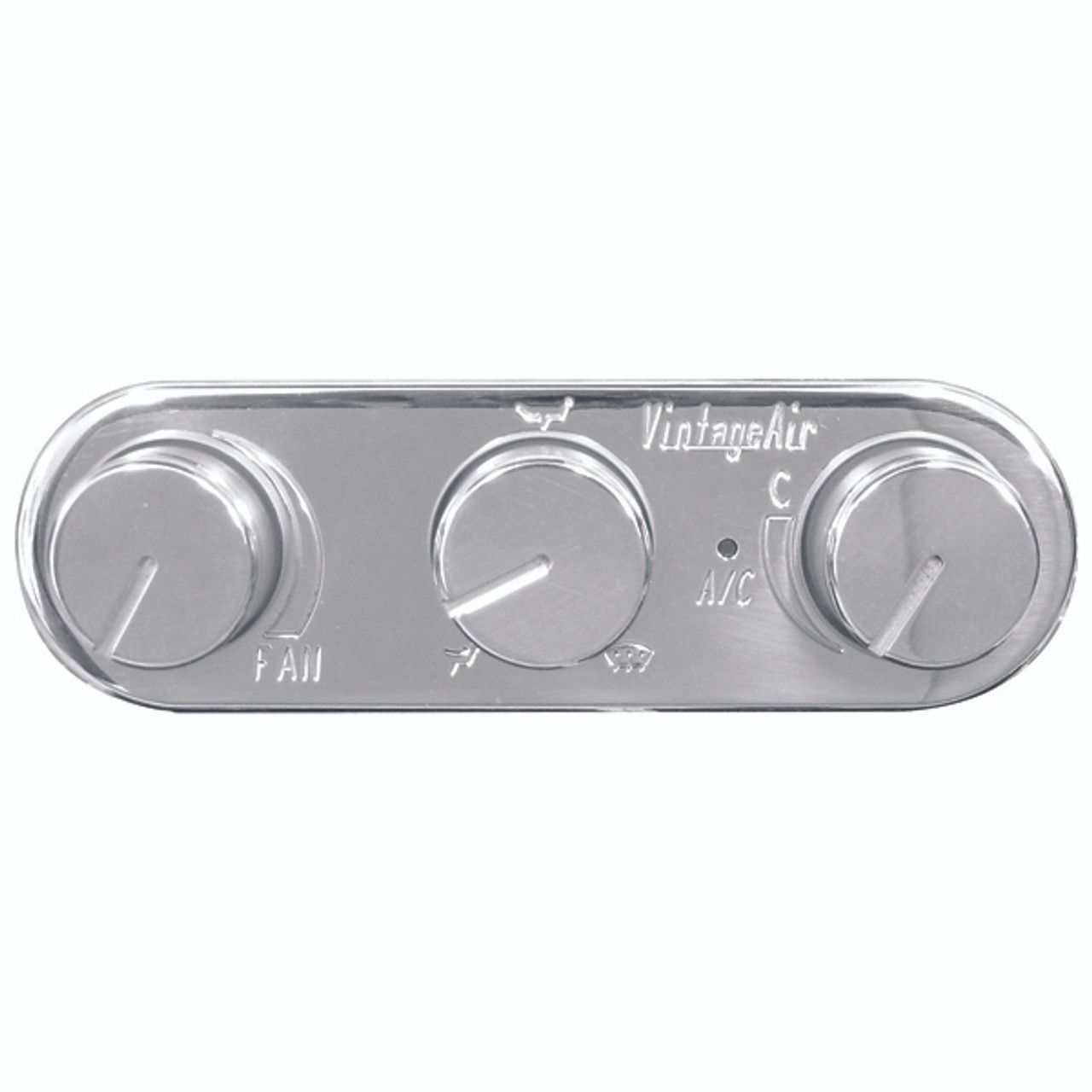Vintage Air Gen-IV ProLine 3-Knob Control Panel – Polished Aluminum