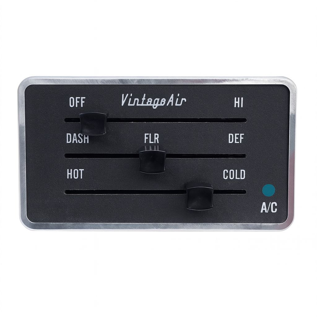 1953–56 Ford F-100 SureFit Control Panel Kit – Black/Chrome