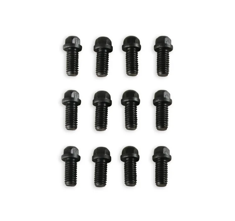 3/8-16 x 3/4" Header Bolt Set – Hex Head, Black Oxide (Set of 12)