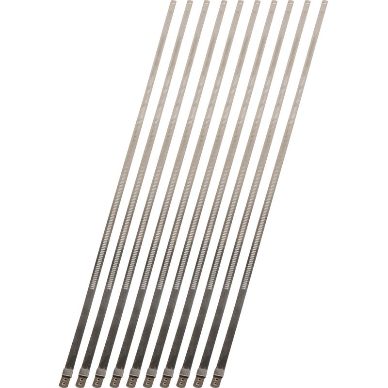 Stainless-Steel Positive Locking Ties – 7mm x 20" (10-Pack)