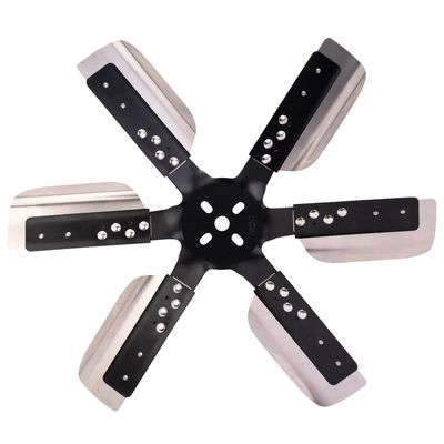 19" Heavy Duty Reverse-Rotation Stainless Flex Fan – Black Hub