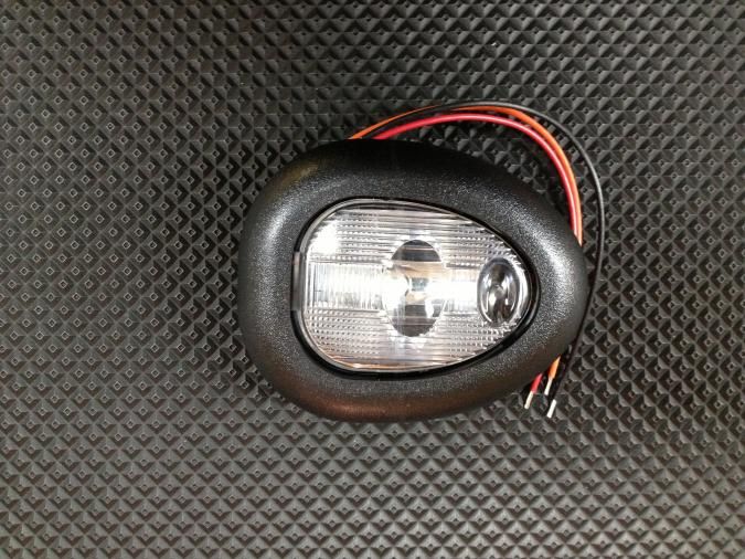 Single Dome Interior Light – Black Plastic