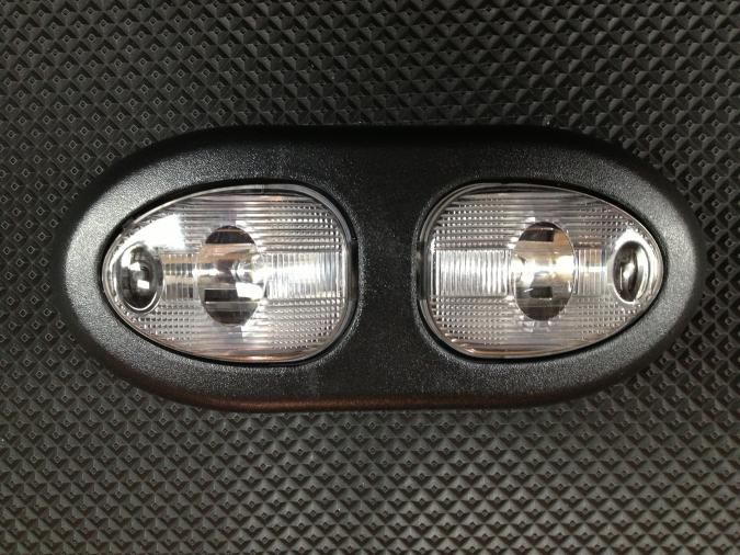 Double Dome Interior Light – Black Plastic