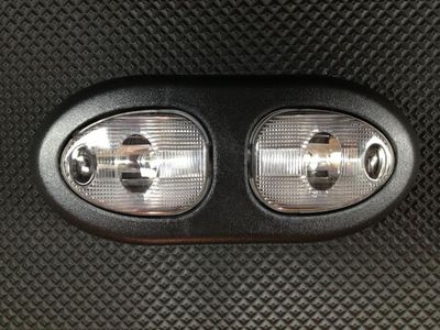 Double Dome Interior Light – Black Plastic