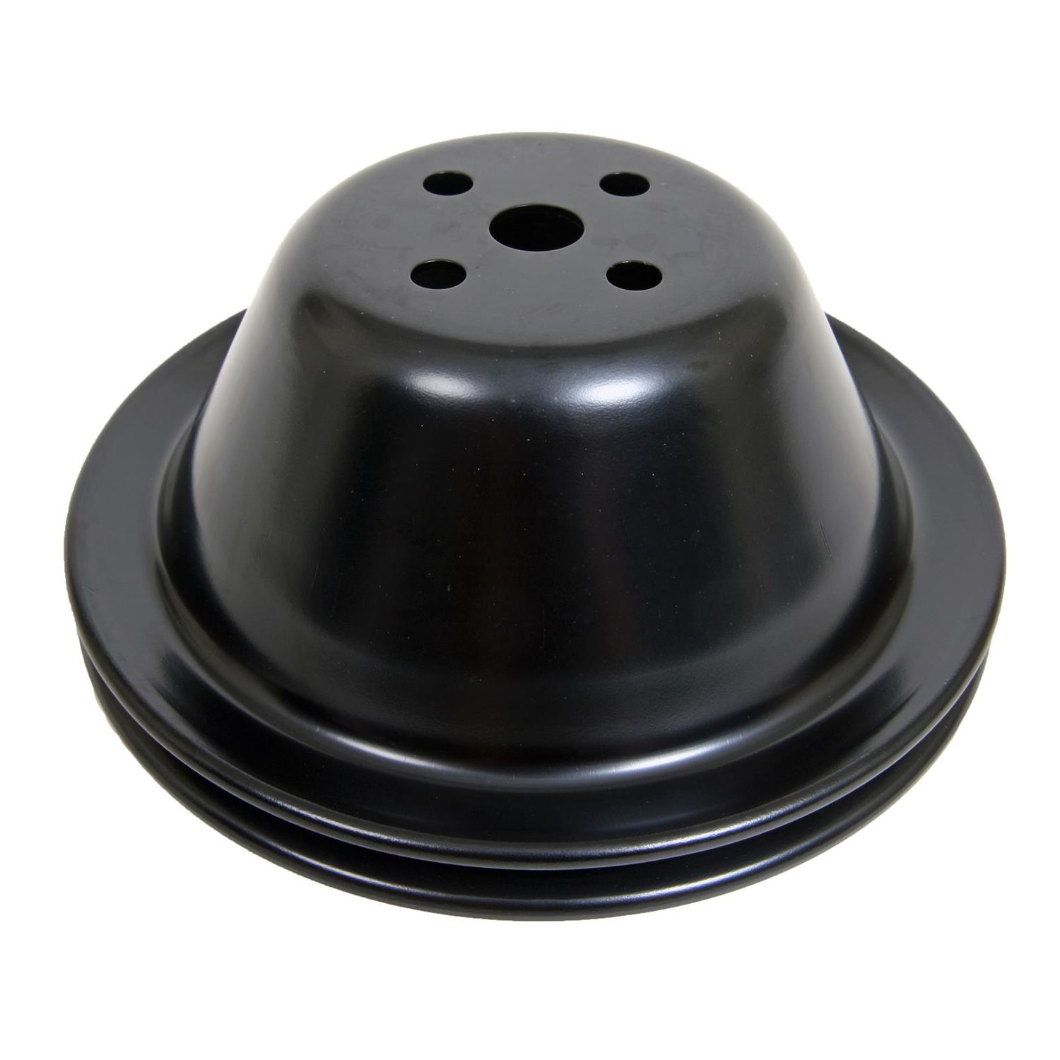 Chevy Small Block 1-Groove Water Pump Pulley – 7.08&quot;, Black, Short Pump