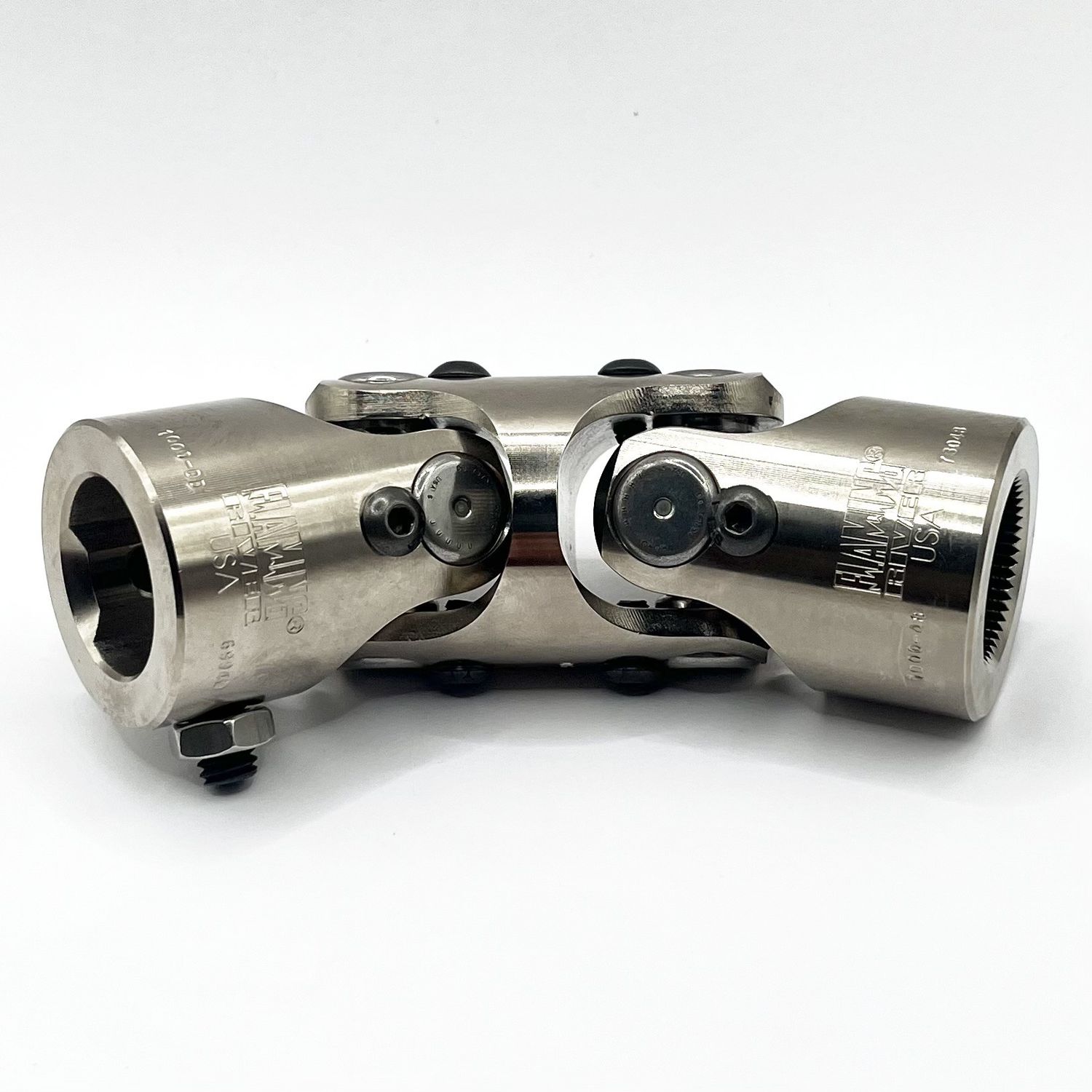 Flaming River Billet-Joint Double Steering U-Joint – 1&quot;-48 Spline to 1&quot; DD