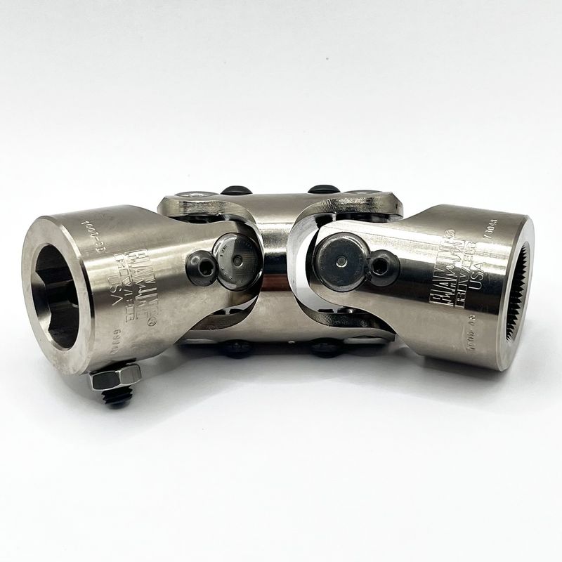 Flaming River Billet-Joint Double Steering U-Joint – 1"-48 Spline to 1" DD