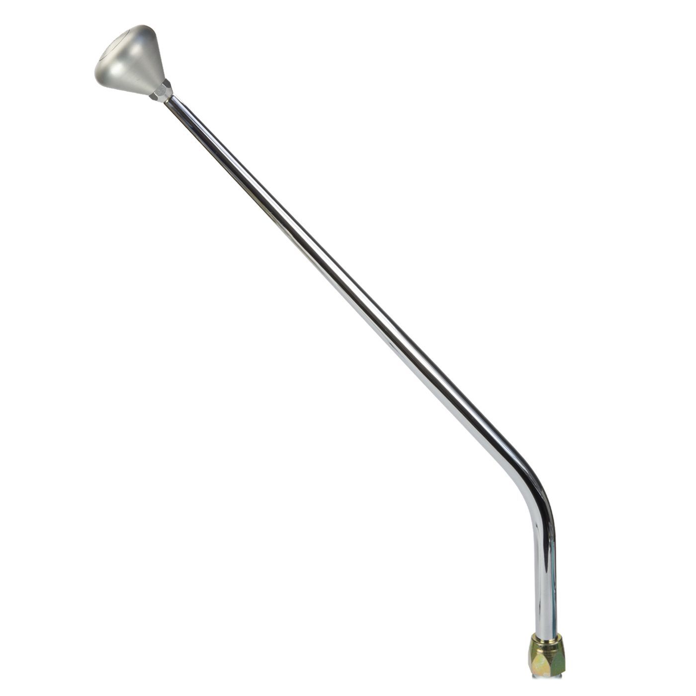 Floor Mount Shifter for GM TH350 Transmission – Chrome 23" Single-Bend Lever with Mushroom Knob