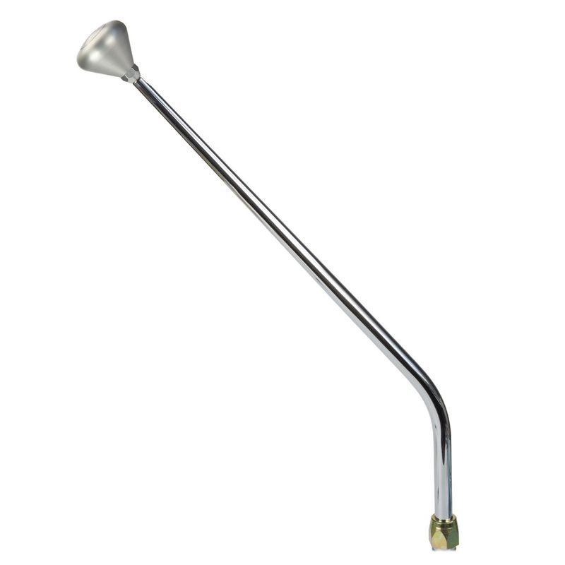 Floor Mount Shifter for GM TH350 Transmission – Chrome 23" Single-Bend Lever with Mushroom Knob