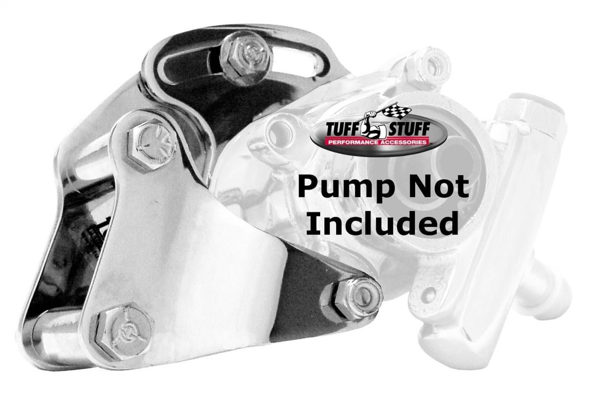 Power Steering Pump Bracket – Short – For Tuff Stuff Type II Pumps – Chrome