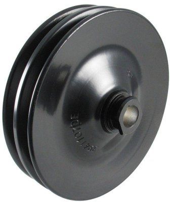 Power Steering Pulley – OEM GM Style – 2 Row – Steel – Keyway – Black