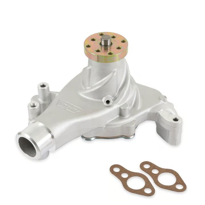 Action+Plus Aluminum Water Pump – Small Block Chevy – Long Water Pump – Satin Finish