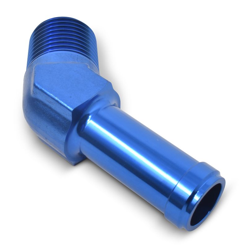 Adapter Fitting, -6 AN, 45 Degree, 1/4 in. NPT to 1/8 in. Tube, Blue