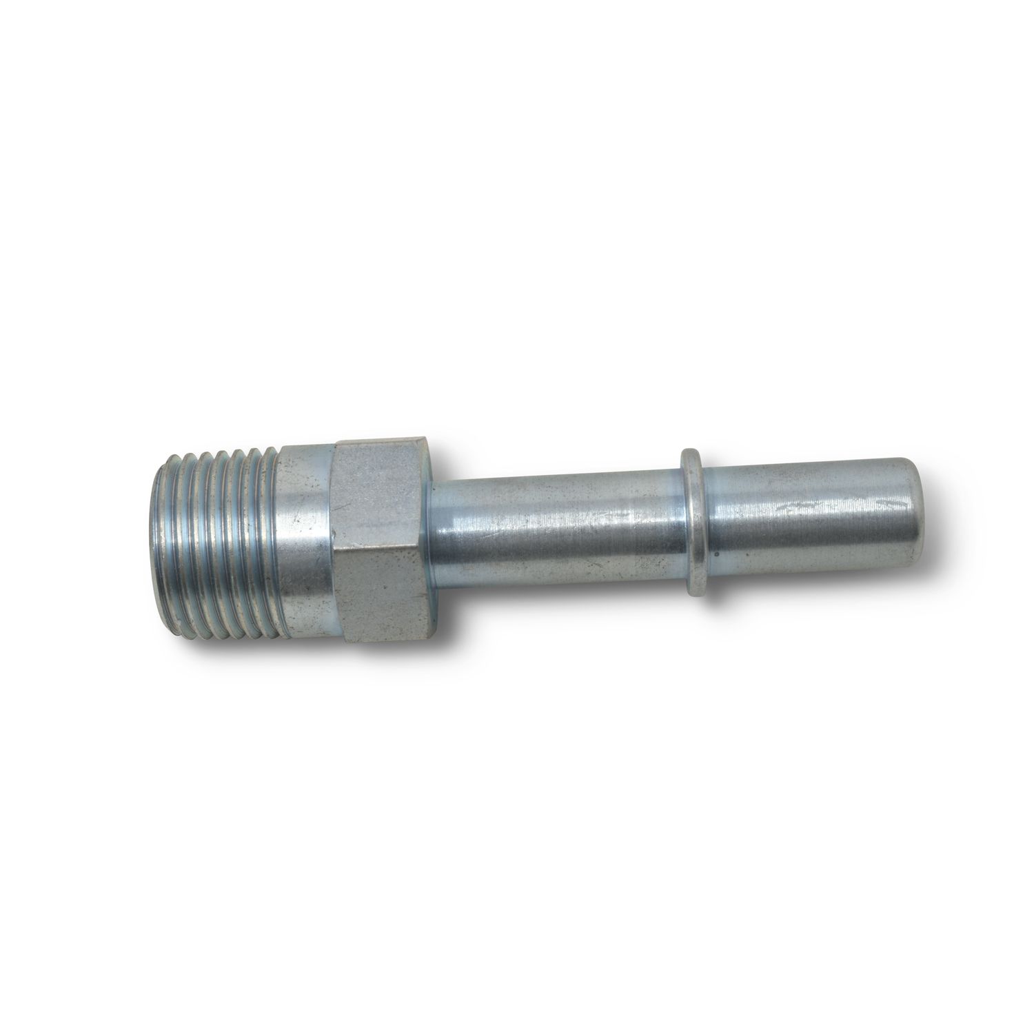 EFI Adapter Fitting, 3/8 in. NPT Male x 3/8 in. SAE Quick-Disconnect Male, Zinc