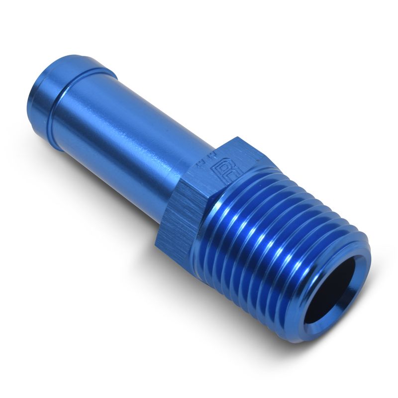 Adapter Fitting, -6 AN, Straight, 1/4 in. NPT to 1/8 in. Tube, Blue