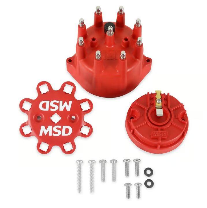 Distributor Cap &amp; Rotor Kit – Small Diameter – Red – MSD