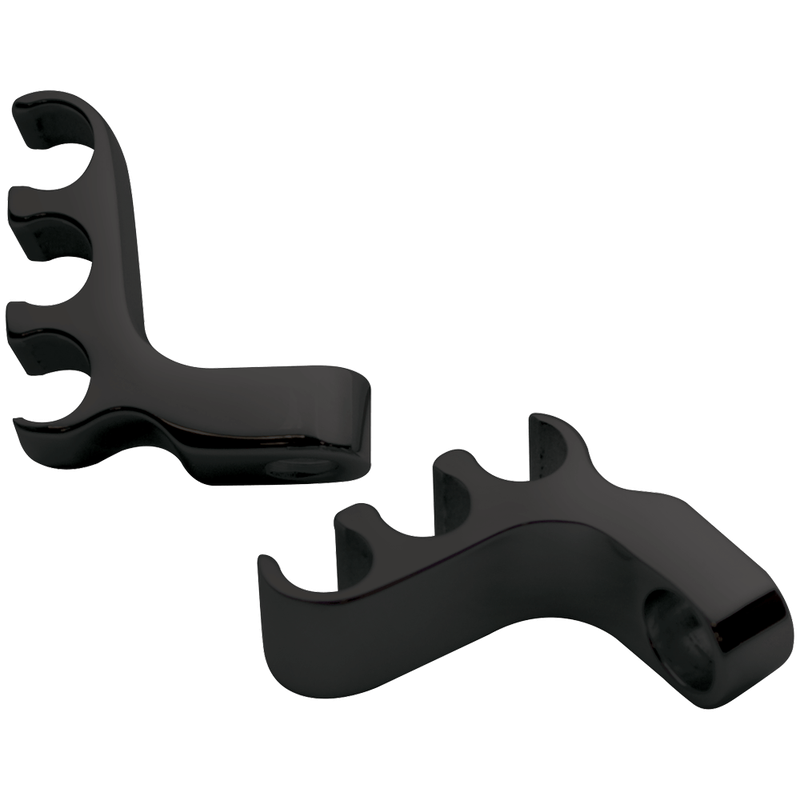 Black Three-Wire Spark Plug Wire Separators – Valve Cover Mount, Pair