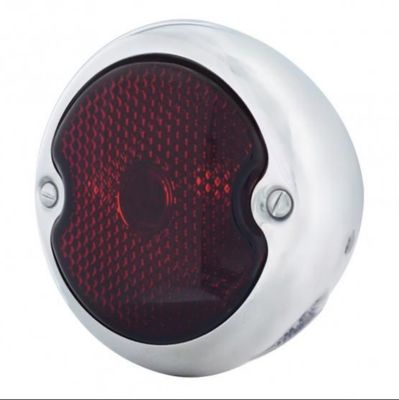 Tail Light Assembly – Incandescent, Stainless Steel Housing, 1933–1936 Ford Car/Truck, L/H