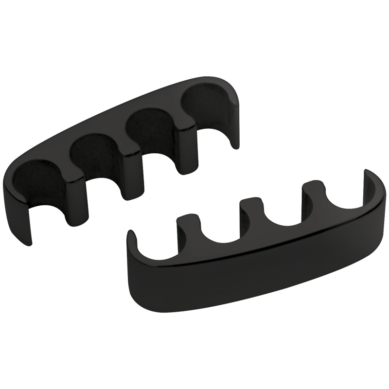 Black Four-Wire Floating Spark Plug Wire Separators – Pair