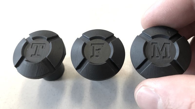 Dash Knob Set - Sweptline, 3 pcs