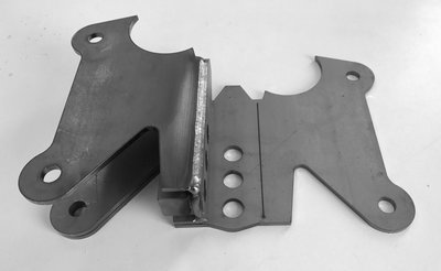 Folded/welded bracket on top of flat bracket.