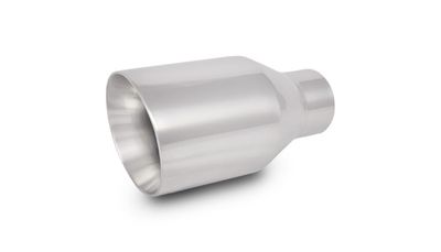 Weld-On Exhaust Tip, 2" Inlet, 3" Outlet, Beveled Double Wall