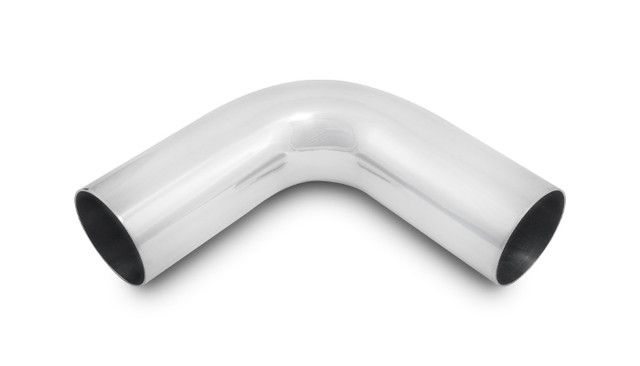 2" 90° Aluminum Mandrel Bend, 2.5" Radius, 4" Legs