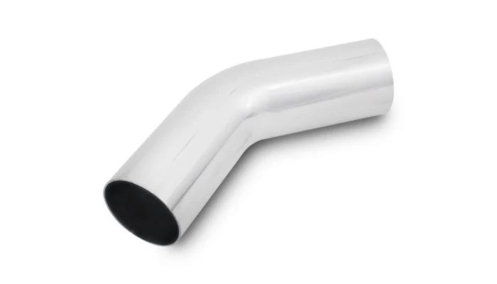 3" 45° Aluminum Mandrel Bend, 4.5" Radius, 6" Legs