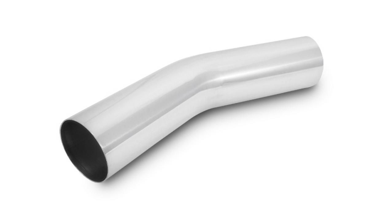 3" 30° Aluminum Mandrel Bend, 4.5" Radius, 6" Legs