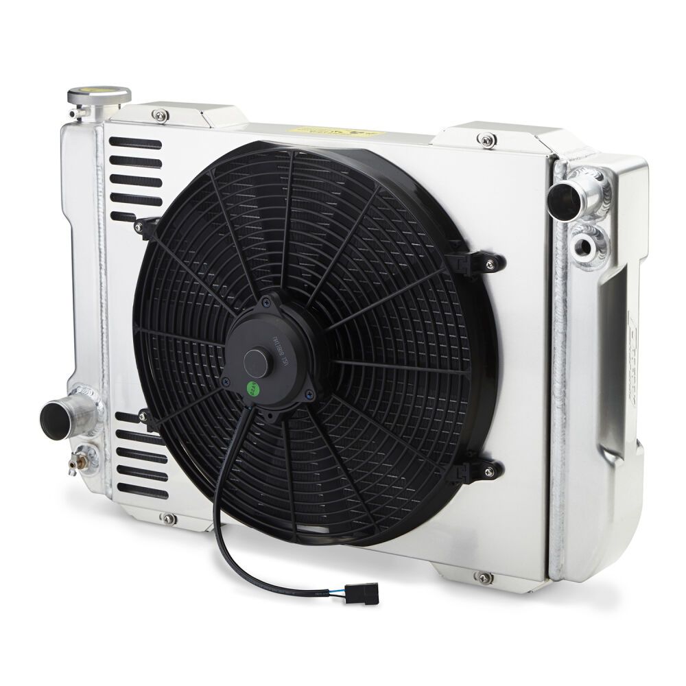 1-2-3 Radiator System – Universal Fit – Manual Transmission – Inlet Passenger Side / Outlet Driver Side – 19" Core