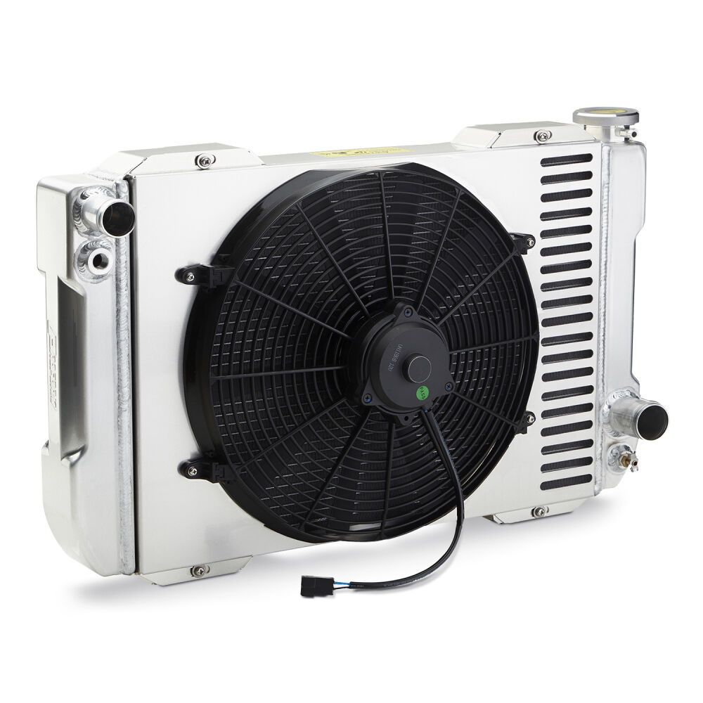 1-2-3 Radiator System – Universal Fit – Manual Transmission – Inlet Driver Side / Outlet Passenger Side – 23" Core
