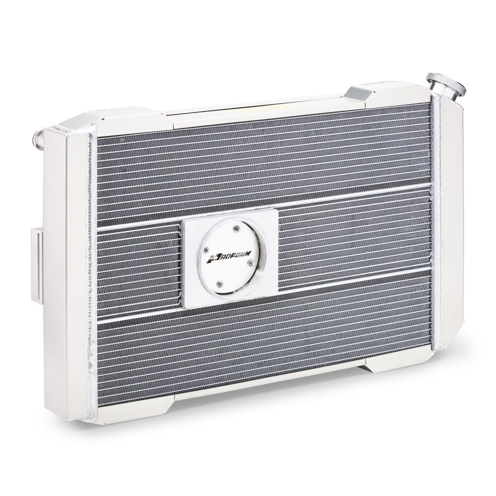 Slim-Fit Radiator System – Direct-Fit Ford (1979-93 Mustang / 1980-88 Thunderbird) – Manual Transmission – 24" Core