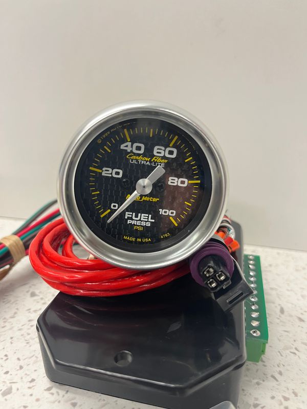 AutoMeter 4763 Carbon Fiber Ultra-Lite Series Electric Fuel Pressure Gauge