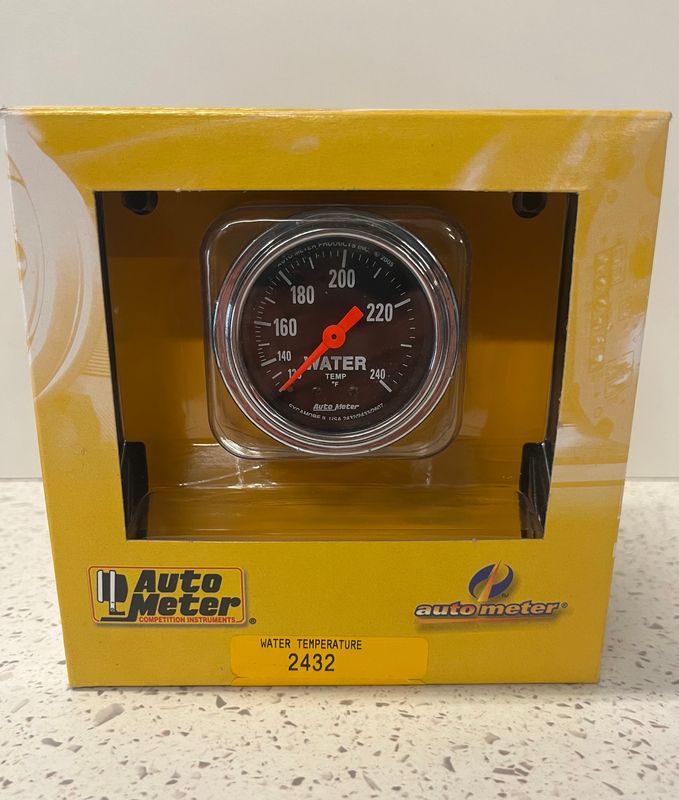 AutoMeter 2432 Traditional Chrome Mechanical Water Temperature Gauge