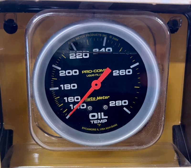 AutoMeter 5441 Pro-Comp Liquid-Filled Mechanical Oil Temperature Gauge