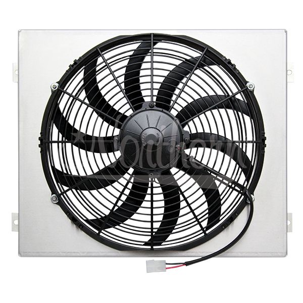 Single 14" 500W Electric Fan &amp; Shroud Assembly