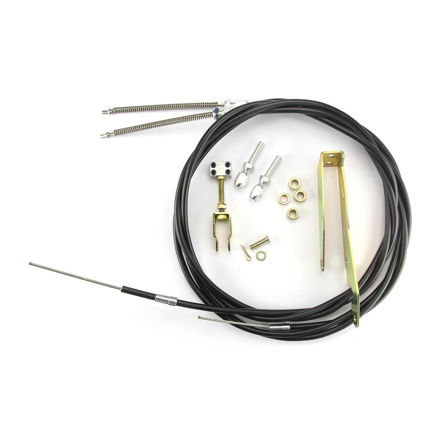 Hi-Tech Emergency Brake Cable Kit – Transmission‑Mount, Black