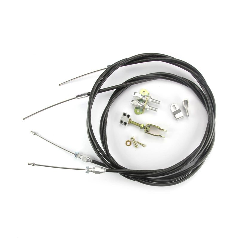 Floor-Mount Emergency Brake Cable Kit – Black Housing