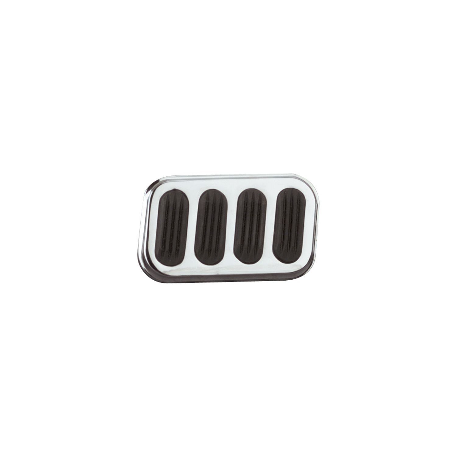 Rectangular Steel Brake Pedal Pad – Chrome Finish